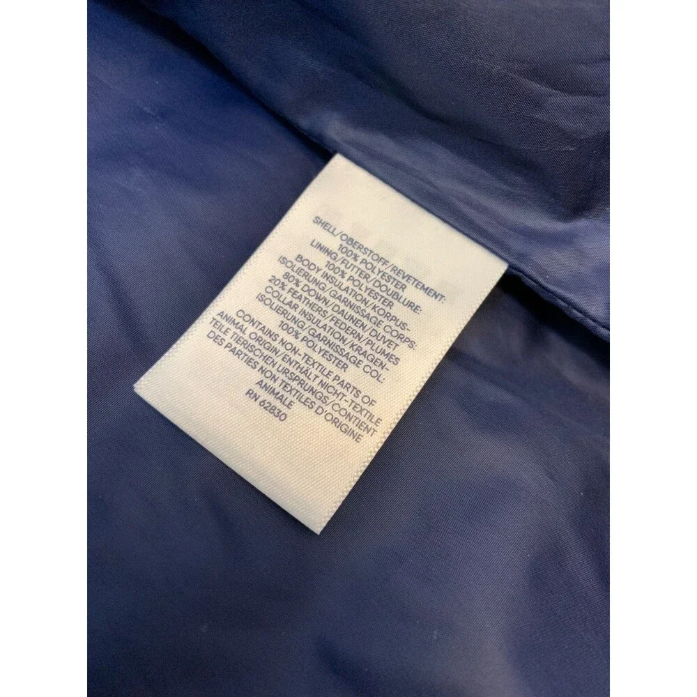 Lands End Vest Womens 2X (20W-22W) Puffer Down Feathers Quilted Insulated Zip Up - Picture 7 of 8